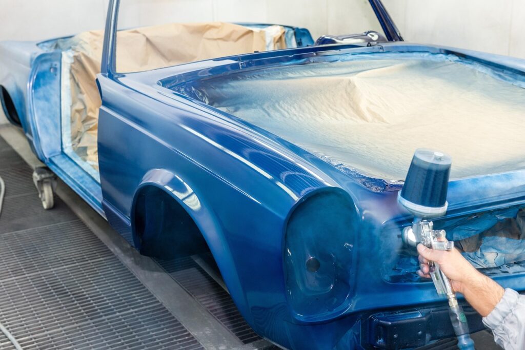 painter, spray, car, oldtimer, car wallpapers, spray gun, paint, restoration, repair, auto, automobile, automotive, vehicle, old, vintage, service, repair shop, mercedes